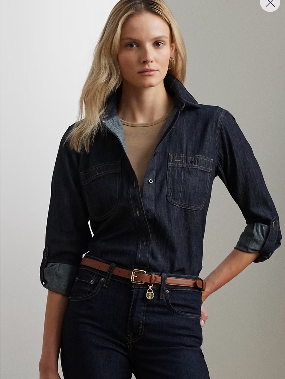 Ralph Lauren Dark Indigo Denim Button-Down Shirt